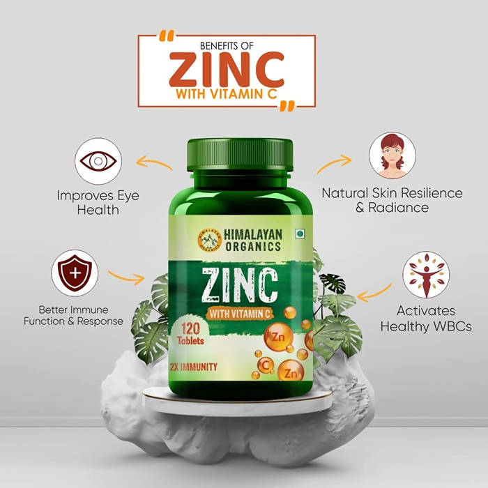 Himalayan Organics Zinc With Vitamin C Tablets image 5