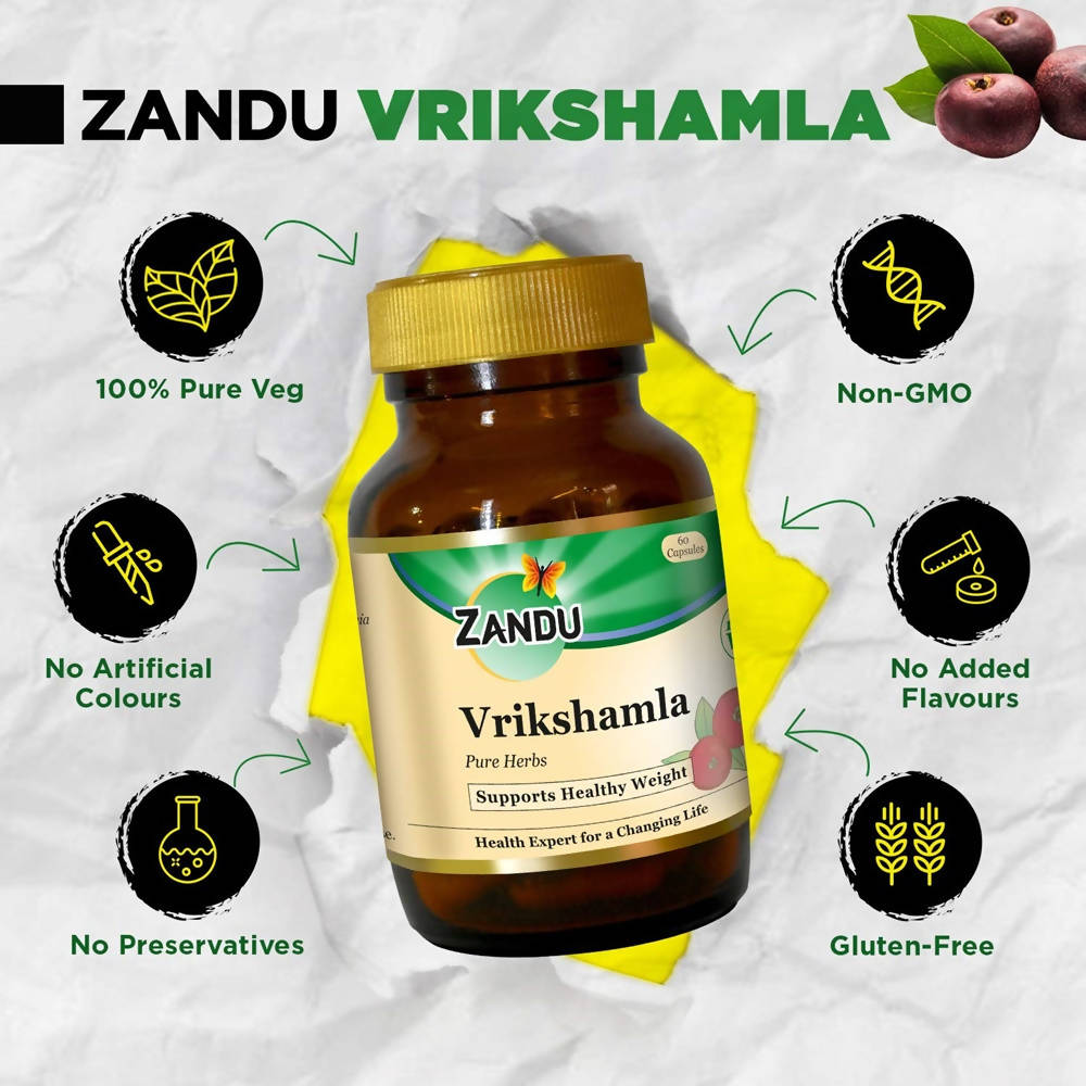 Zandu Vrikshamla Pure Herbs Capsules - 60 Caps image 4