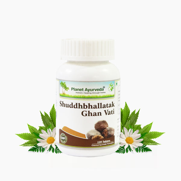 Planet Ayurveda Shuddhbhallatak Ghan Vati - 120 tabs