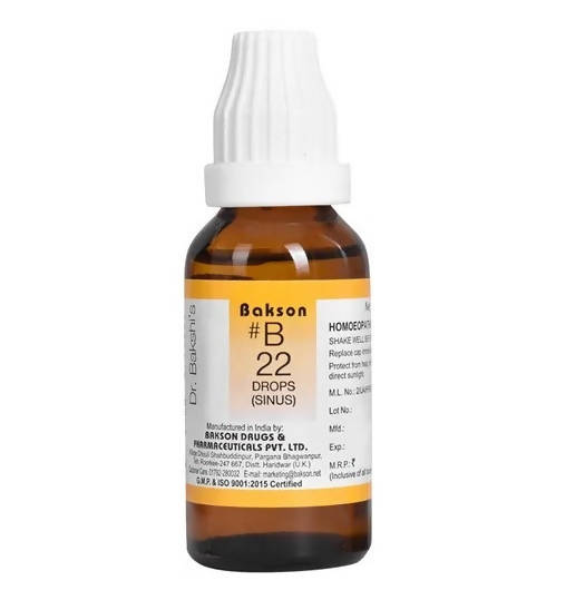 Bakson's Homeopathy B22 Drops - 30 ml image 2