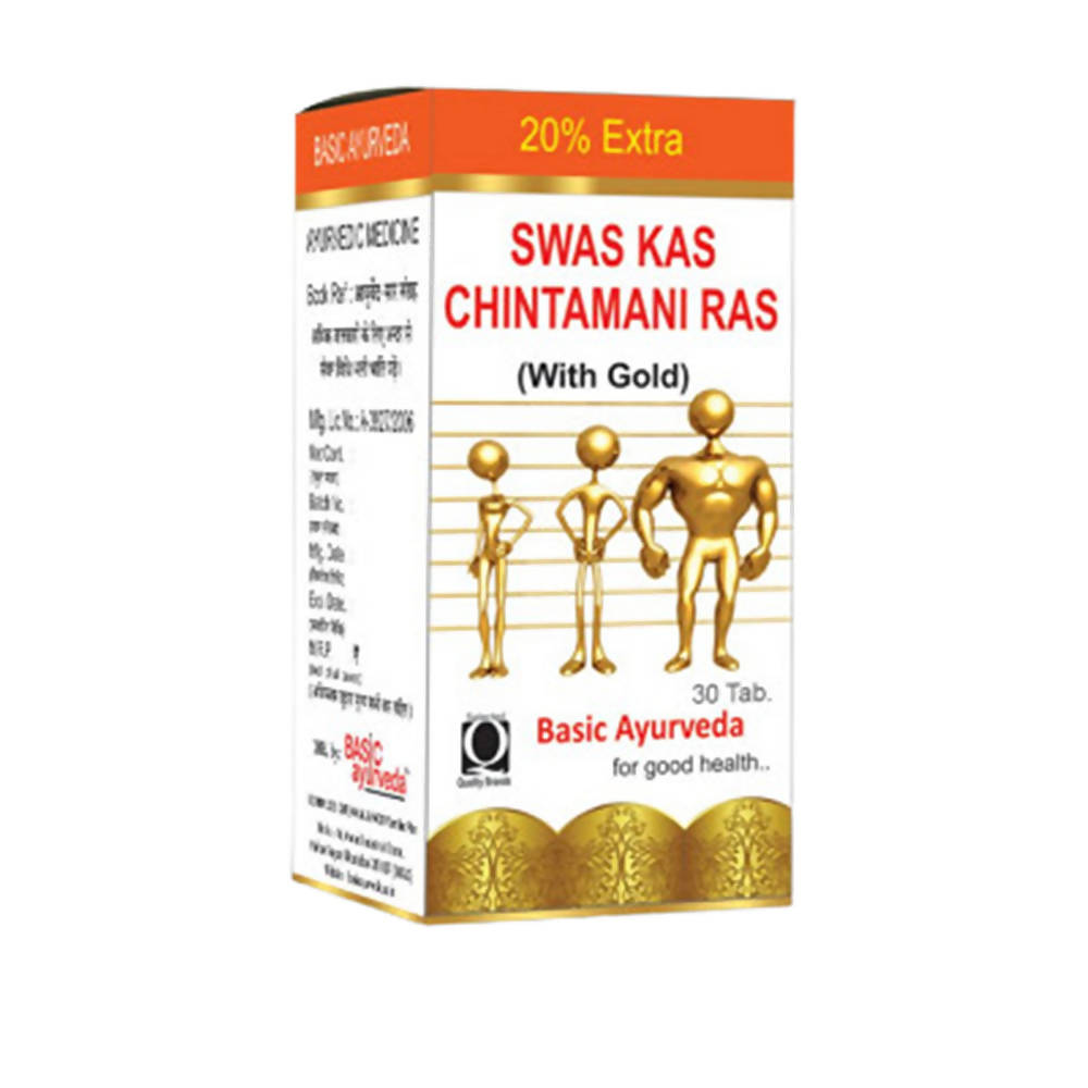 Basic Ayurveda Swas Kas Chintamani Ras (Brihat) Tablets image 2