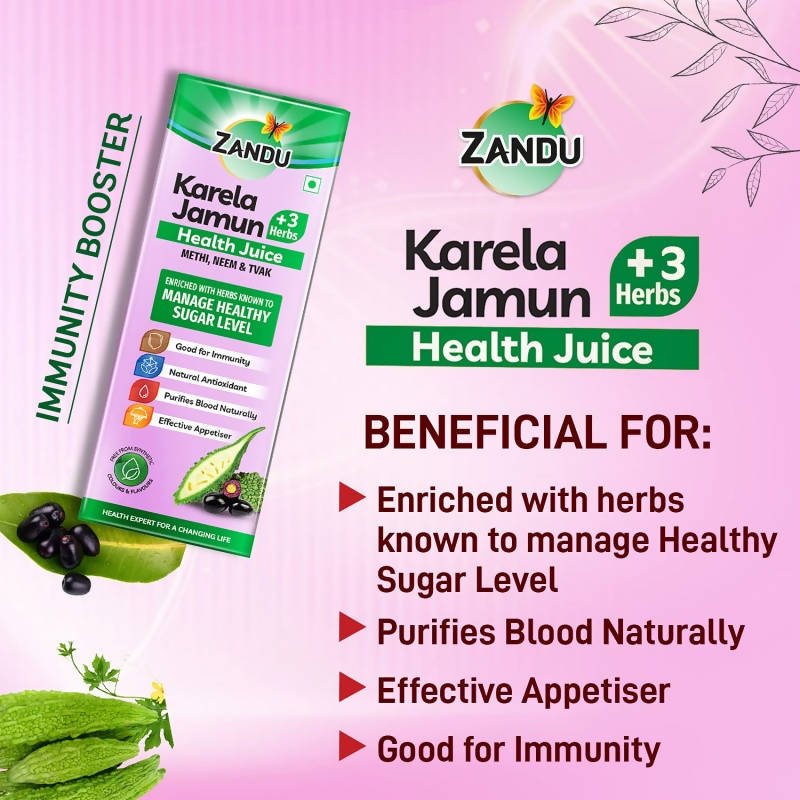 Zandu Karela Jamun + 3 Herbs Health Juice image 7
