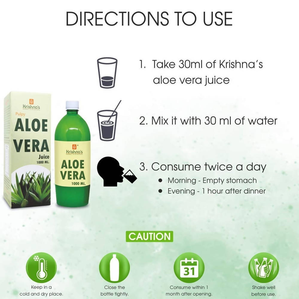 Krishna's Herbal & Ayurveda Aloe Vera Juice - 1000 ml image 2